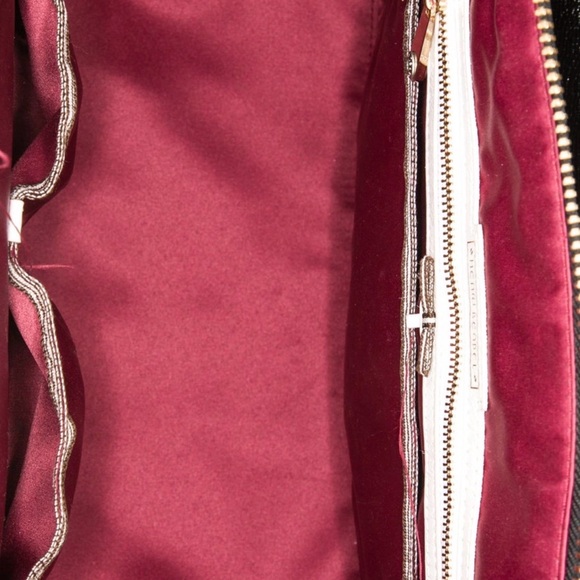 Henri Bendel Black Suede & Leather Tote Bag with Gold-Toned Hardware - Picture 3 of 3